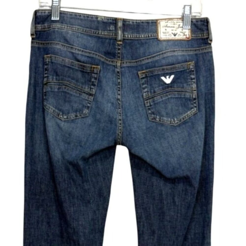 Armani Jeans AJ Womens Jeans Vintage Slim Fit Mid-Rise Blue Denim Size 29 - Picture 3 of 10
